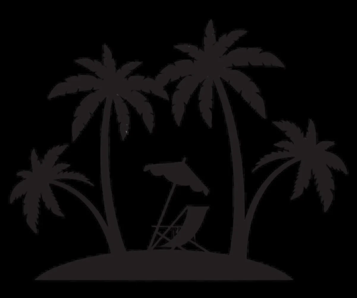 Decorative palm trees